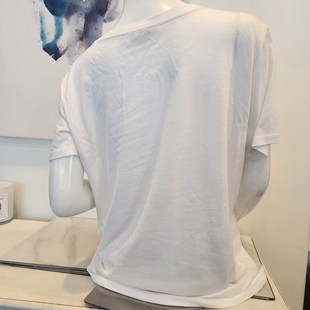 Calvin Klein, NWTO, Women's  white t-shirt. Size Large. - Picture 10 of 16